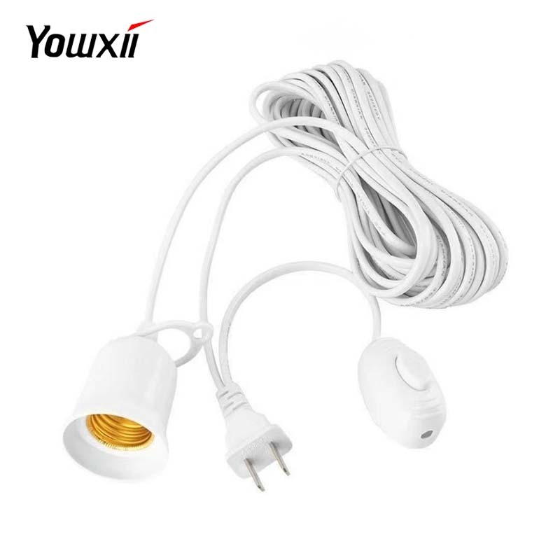YOWXII ขั้วหลอดไฟ E27 มีสวิตซ์ พร้อมสายไฟมีปลั๊กเสียบ เสียบปลั๊กใช้ได้เลย ใช้คู่กับหลอดไฟ LED ใช้สำหรับการส่องสว่าง