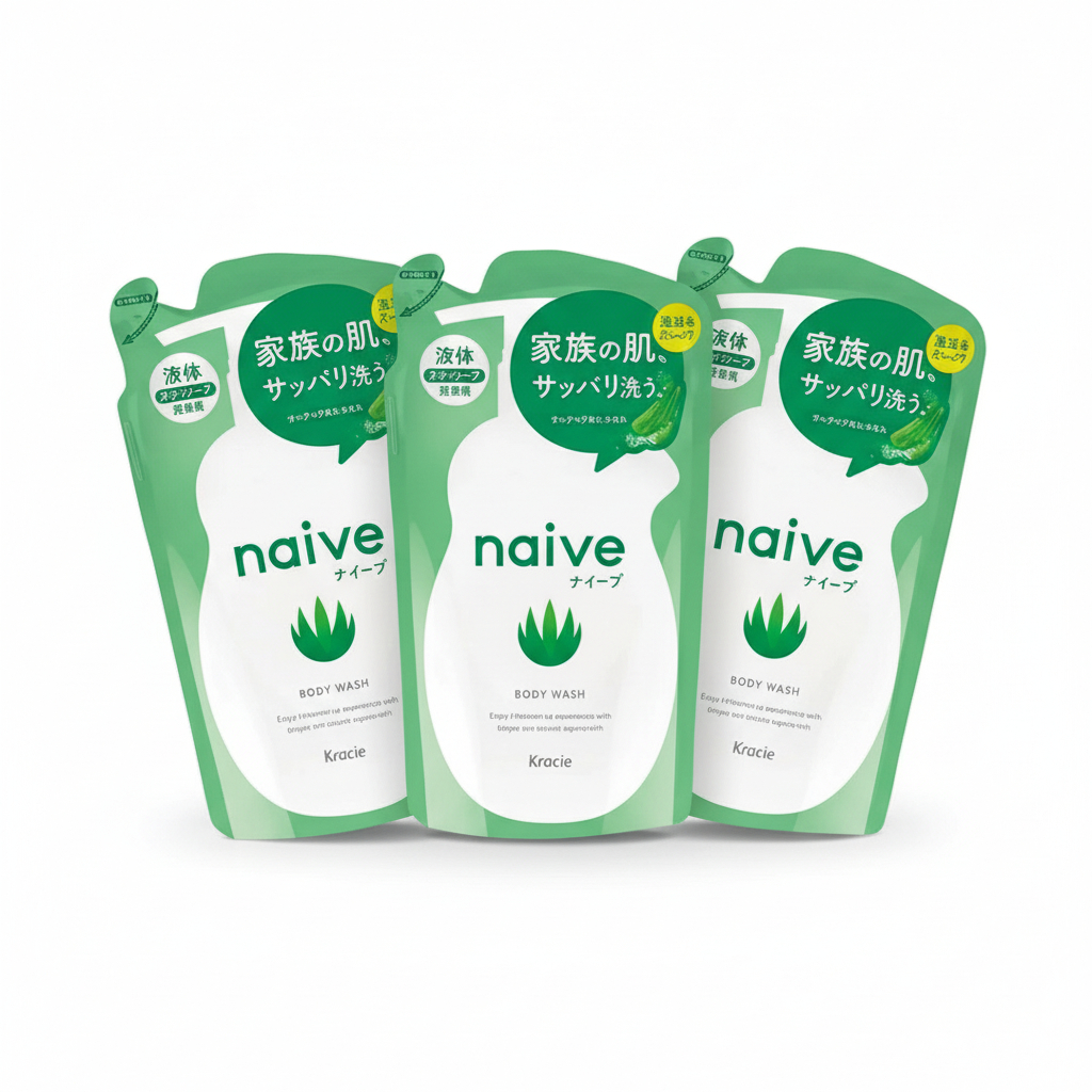 Kracie Naive Body Wash Refill 360ml (Peach, Aloe) ผิวชุ่มชื้น อ่อนโยน