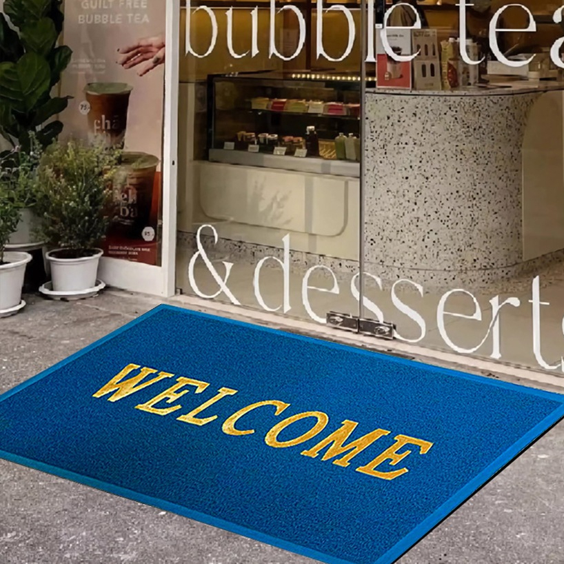 พรมเช็ดเท้า พรมขนนุ่ม ผ้าเช็ดเท้ามินิมอล นุ่มสบายเท้า ลาย Welcome ขนาด40x60 ซม รูปที่ 6