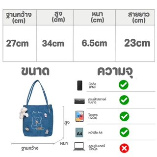 ส่งด่วน GUCSELECTED(B1729) กระเป๋าผ้าลูกฟูกน้อนหมีงานปักใส่A4ได้