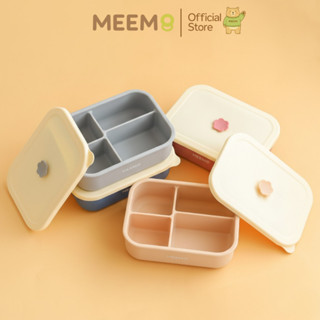 MEEM กล่องอาหารซิลิโคน แบ่ง 4 ช่อง พร้อมฝาปิด กล่องเก็บอาหาร…
