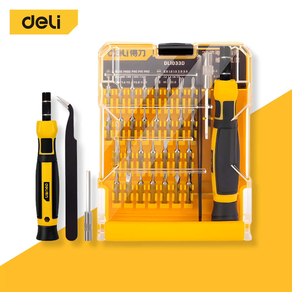 Deli ชุดไขควง ไขควงเล็ก ชุดไขควงอเนกประสงค์ 21/33 pcs ชุดไขควงแม่เหล็ก ไขควงมัลติฟังก์ชั่น อเนกประสงค์ ไขควง Screwdriver