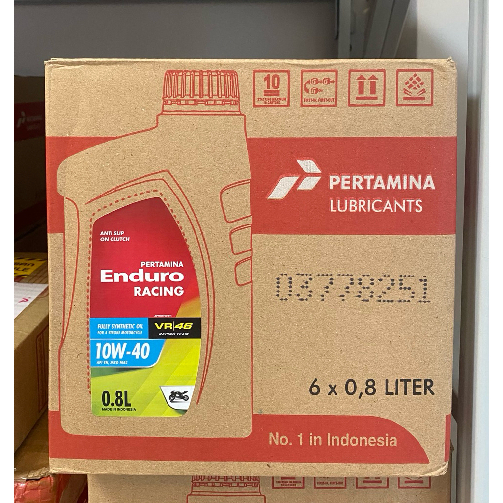 **ยกลัง6ขวด** น้ำมันเครื่องENDURO 4T Racing 10W-40 ขนาด 0.8L