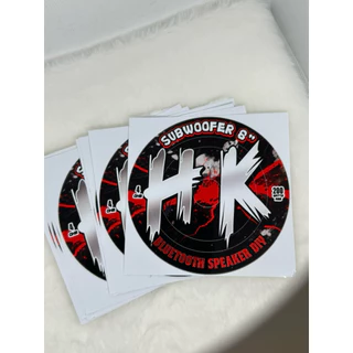 สติ๊กเกอร์ติดดอกลำโพงบลูทูธHK8นิ้ว(HK SU4โอมห์200วัตต์)ติดตูดดอกลำโพง(ราคาต่อ1ชิ้น)