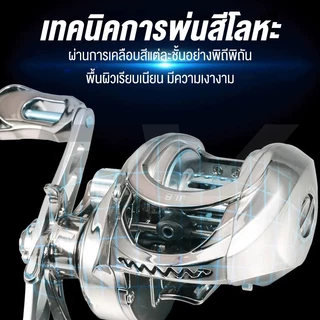 FW รอกหยดน้ำ รอกเบสหยดน้ำ รอกหยดนํ้า 7.1:1 แรงลาก 10KG อัตราทดเกียร์ความเร็วสูง รอกตกปลา 18+1BB รอกเบท ระบบเบรกคู่