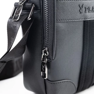 PLAYBOY รุ่น Force Phone Bag กระเป๋าสะพายข้างผู้ชาย รหัส ST-B254PBM334-BK ดีไซน์ทรงโฟนสะพายข้าง สี Carbon Black