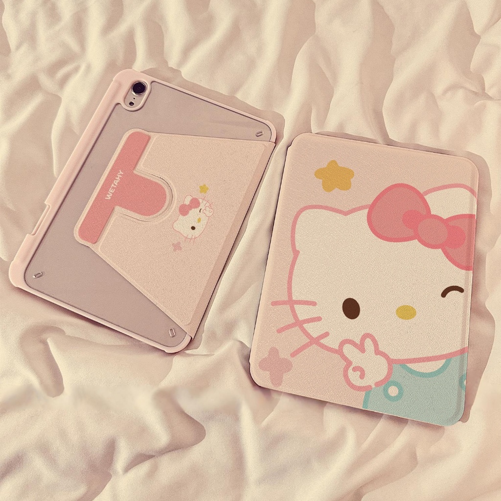 🚚พร้อมส่ง🚚เคส Samsung Galaxy Tab S9 FE S10+ S10 FE S8 Hellokitty มีที่ใส่ปากกา A9 S9 FE+ A9 S9 S7 FE
