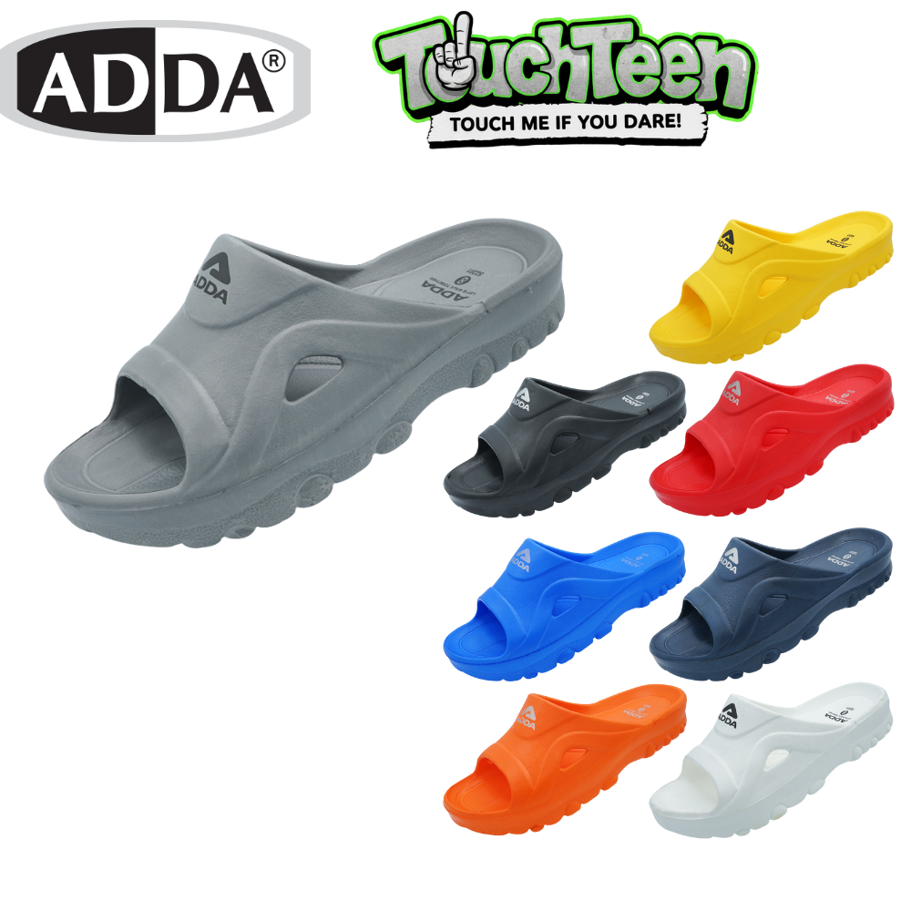 ADDA 52201M1 (รุ่นคลาสสิก)รองเท้าแตะสวมชาย พื้นนุ่ม เบาพิเศษ ใส่สบาย กันน้ำ(6-11)TouchTeen!พร้อมส่ง!