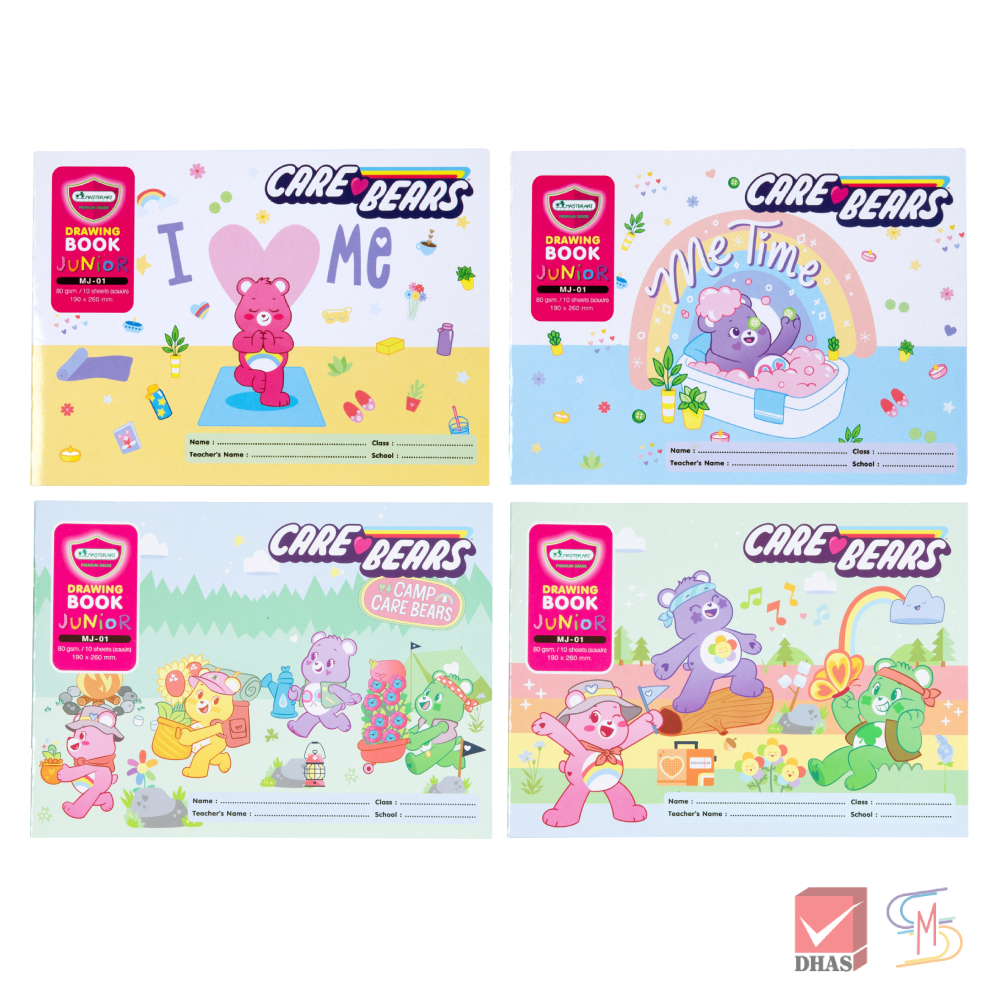 Master Art สมุดวาดรูป สมุดวาดเขียน แคร์แบร์ 80G 10S MJ-01 (คละลาย) จำนวน 1 เล่ม