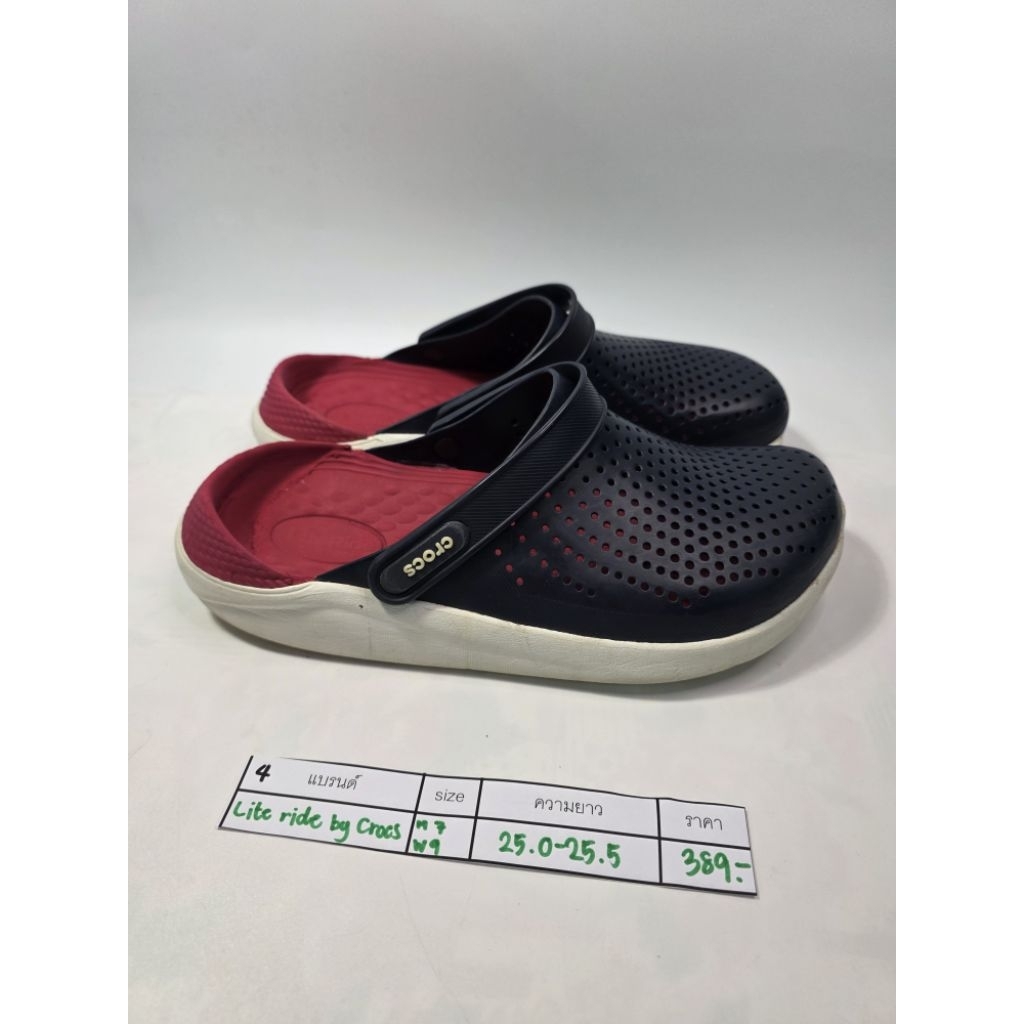 Lite Ride by Crocs มือ2✅️✅️ sz. m7/w9 ยาว 25-25.5cm สวย สภาพดี