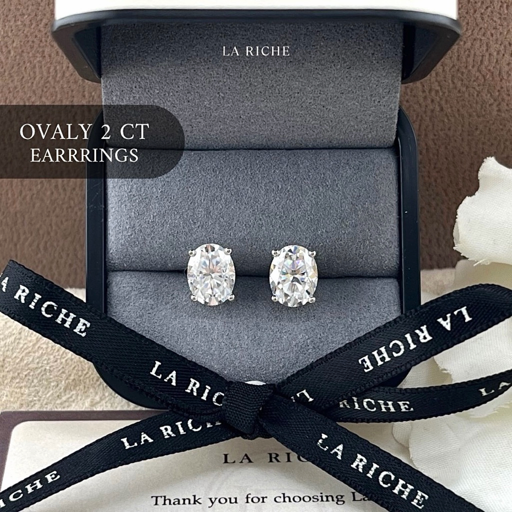 Ovaly Earrings (0.50ct รูปที่ 5