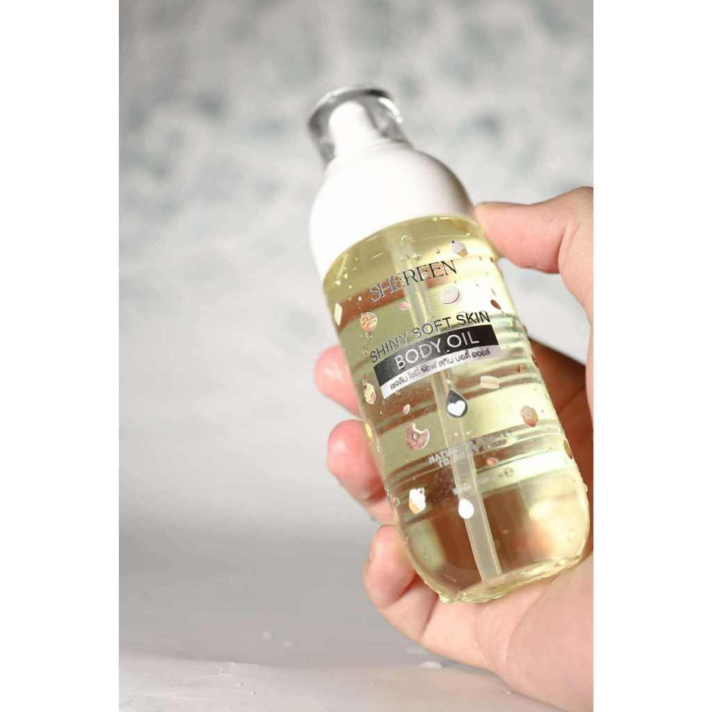 ออยกันเเตก Shiny soft body oil บำรุงผิวเน้นผิวเนียนนุ่ม ชุ่มชื้น ผิวสวยเงาสุขภาพดี 150 ml