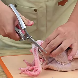 【กรรไกรครัว】กรรไกรทำอาหาร กรรไกรตัดกระดูกไก่ เปิดฝาขวดได้มีเซฟตี้ล็อคอย่างดี