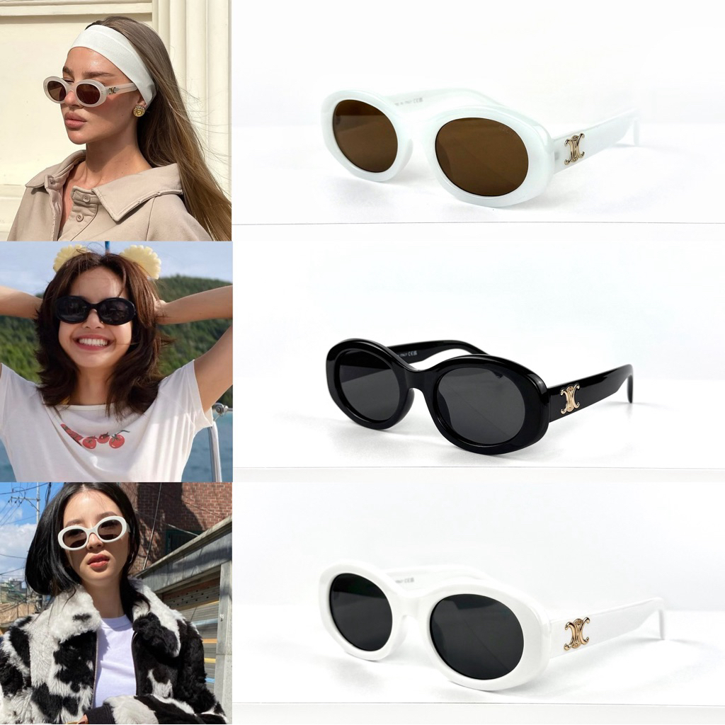 [𝐙𝐄𝐄𝐃𝐬] แว่นกันแดดซี** แว่นลิซ่า  ทรงกลม  เลนส์UV400แท้ กันแดดได้จริง (พร้อมส่งในไทย🇹🇭)