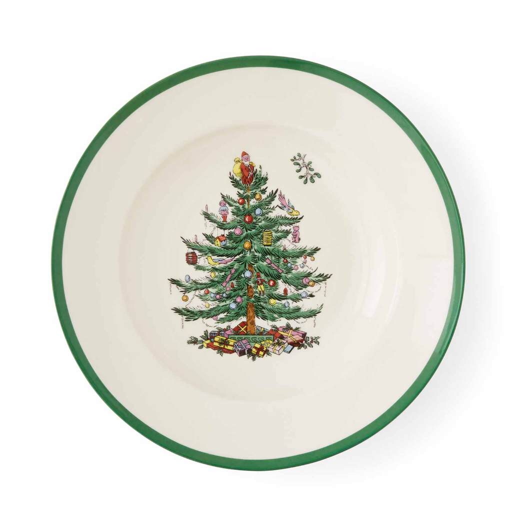 Spode Christmas Tree Set of 4 Soup Plates