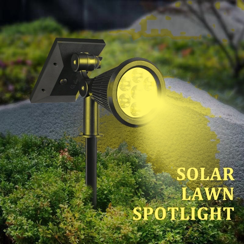 18LED Solar Light ไฟปักสนามโซล่าเซลล์ โคมไฟสนาม ไฟตกแต่งสวน พลังงานแสงอาทิตย์ แสงสนามหญ้า