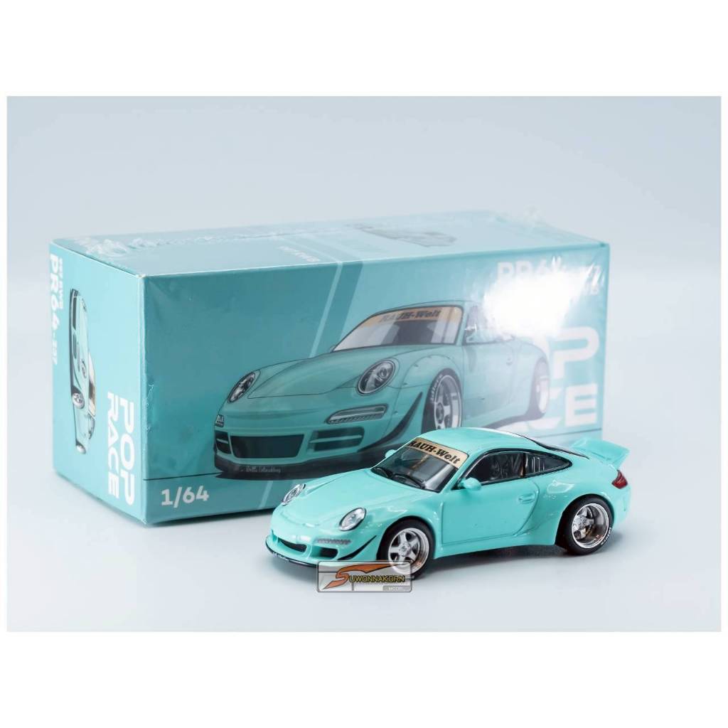 POP RACE 1/64  997 RWB Porsche Tiffany Blue