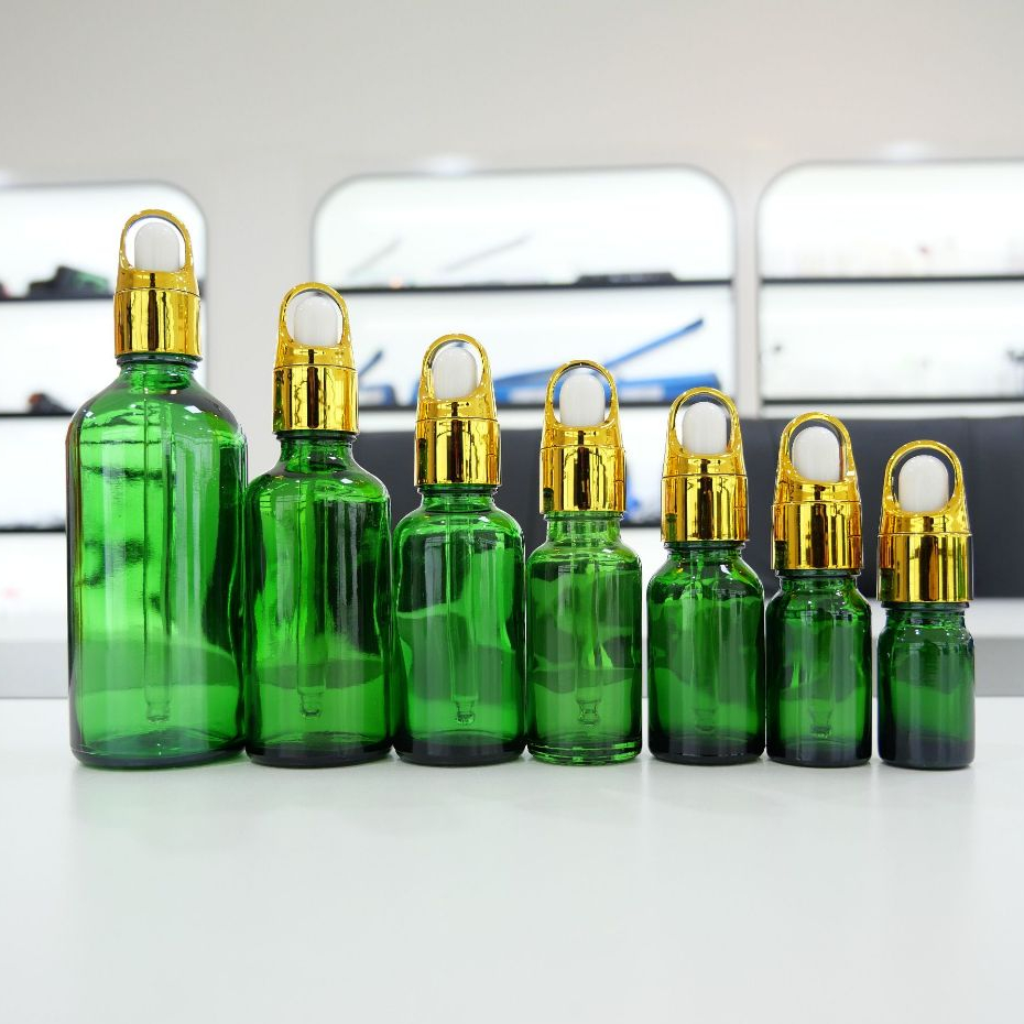 ขวดแก้วสีเขียว 20ml รหัส YB18-G*20ml ใส่เซรั่ม ชุดดรอปเปอร์  ภาชนะแบ่ง หัวบีบหัวหยด