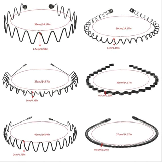 6Pcs/Set แฟชั่น ความเรียบง่าย ที่คาดผม เหมาะสำหรับ ชาย ผู้หญิง ล่องหน ป้องกันการลื่นไถล ที่คาดผม กีฬาที่สะดวก /ล้างห