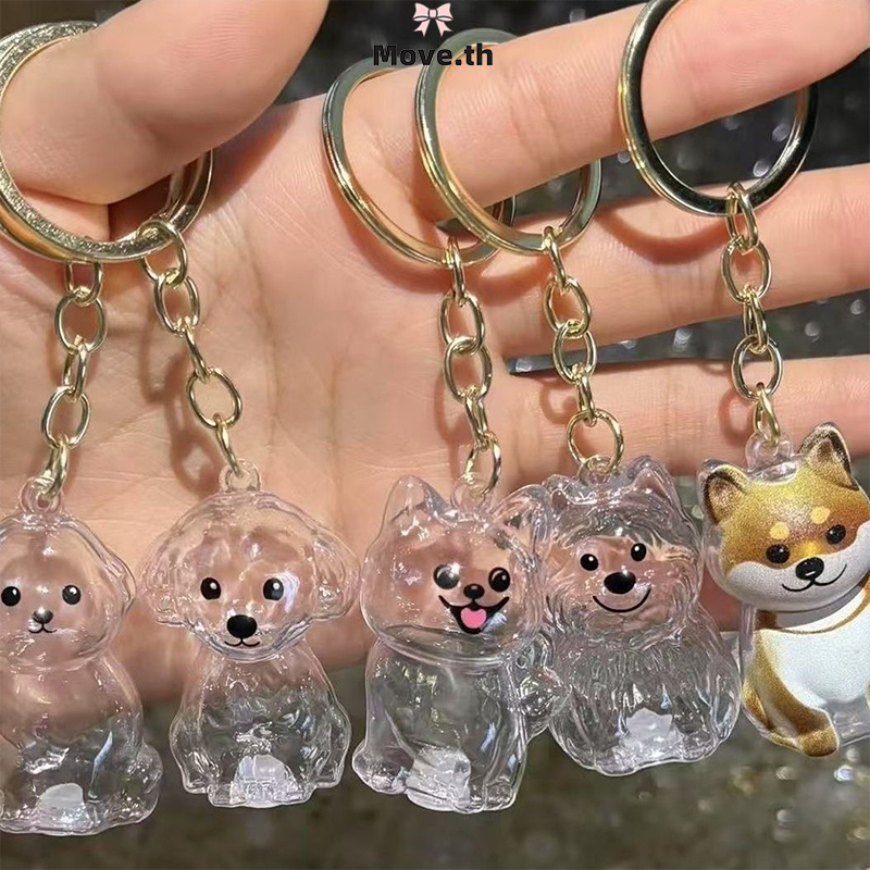 พร้อมส่ง-จี้เก็บขนสุนัขใสขนแคปซูลเก็บของที่ระลึกแบบพกพาพวงกุญแจ,อุปกรณ์ ทําเองทําด้วยมือออกแบบพวงกุญแจรูปสุนัขที่ระลึกอ