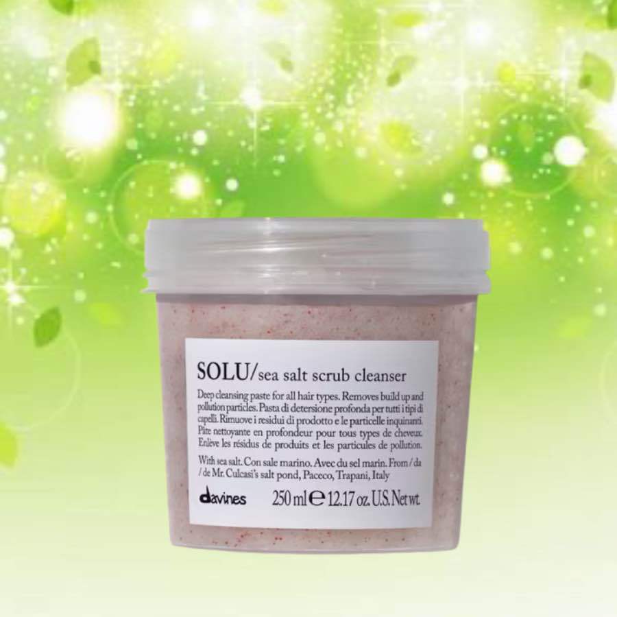 Davines Solu Sea Salt Scrub Cleanser 250 ml.ผลิตภัณฑ์ ทำความสะอาดหนังศีรษะอย่างล้ำลึกแต่อ่อนโยน