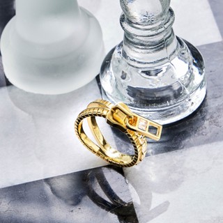 SWAN - ZIP ME Ring แหวนเงินแท้ ฝังเพชร CZ แหวนดีไซน์เรียบ แต…