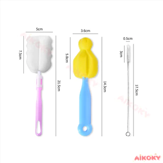 AIKOKY ที่ล้างหลอด แปรงล้างหลอด แปรงลวดล้างหลอด ดัดได้ 17.5cm และหลอดน้ำทั่วไป ที่ล้างหลอดดูดน้ํา