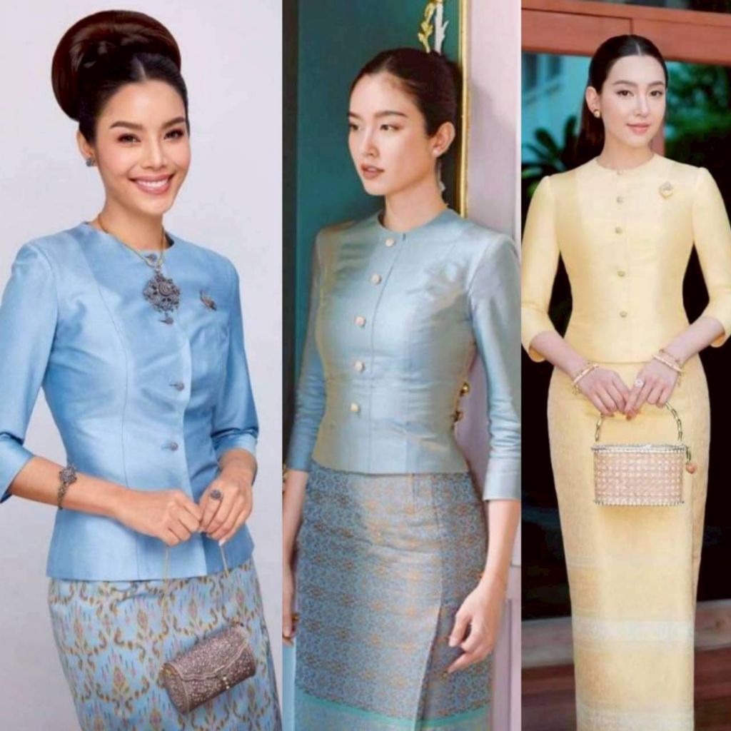 ชุดไทยเรือนต้น ผ้าไหมแพรทิพย์ รับสั่งตัดตามไซส์!!