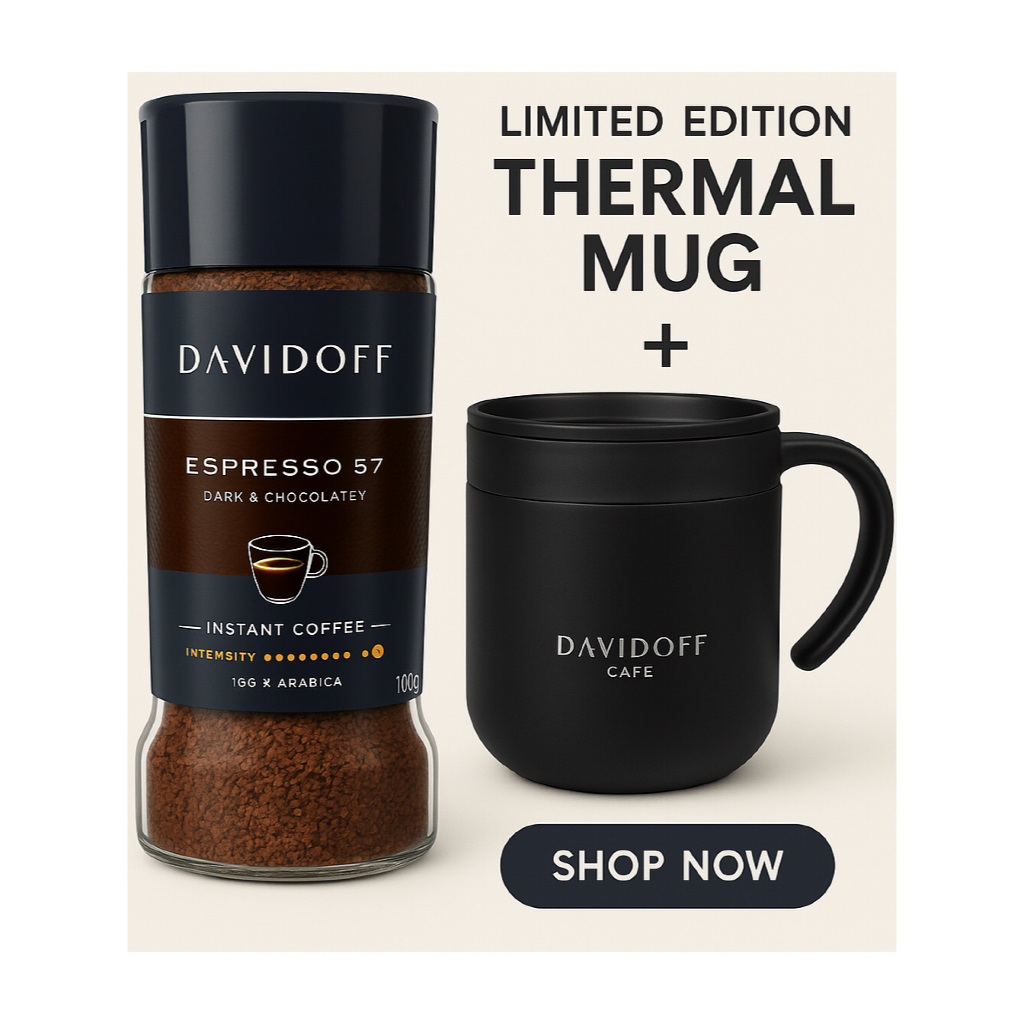 Davidoff Café Limited Edition Set | กาแฟพรีเมียม 90g + แก้วลิมิเต็ด | ของแท้นำเข้า | Pre-Order