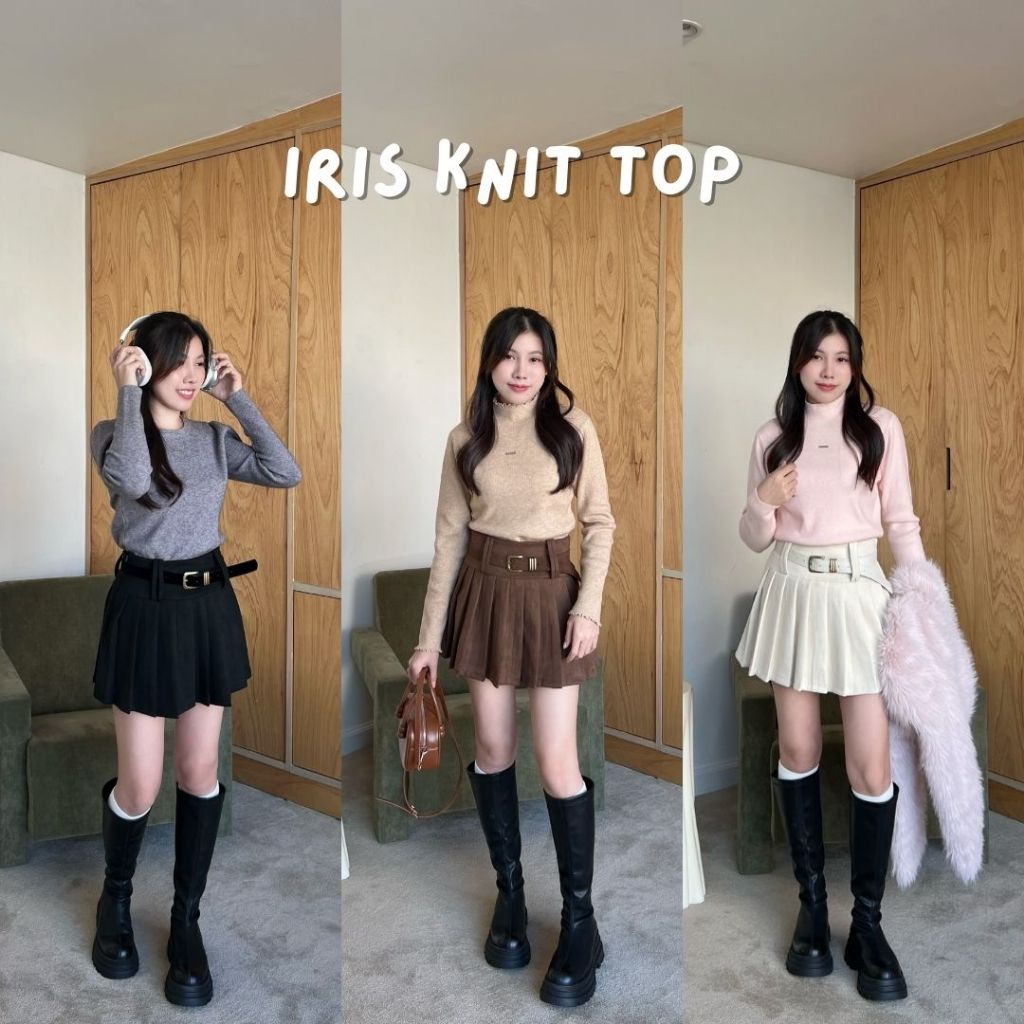 Beberlin เสื้อไหมพรมแขนยาว ผ้าหนาพิเศษ รุ่น Iris knit top / No : 1015