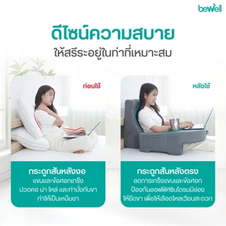 Bewell เซตหมอนอเนกประสงค์ อ่านหนังสือ ทำงาน พกพาง่าย รองรับน้ำหนัก 80 กก.