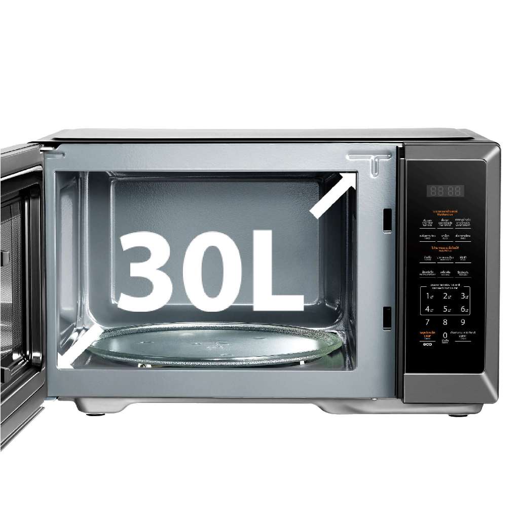 ไมโครเวฟ TOSHIBA ดิจิตอล ML2-EM30PE(BS) 30 ลิตร สีดำ หน้าจอแสดงผล LED 900 W ปรับความร้อนได้ 11 ระดับ ราคา ถูกที่สุด ดีลบีเคเค แกลเลอรีภาพที่ 8