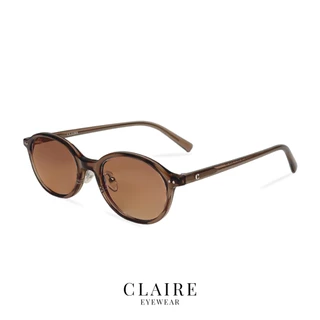 (แว่นสายตาสั้น) CLAIRE รุ่น "Haru" แว่นกรองแสงสายตาสั้น บล็อคแสงสีฟ้า กันแดดUV400 | ออกแดดเลนส์เปลี่ยนสี "ชา"