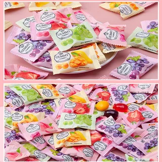 ลูกอมรสผลไม้ 1000g หลากหลายรสชาติ เย็นฟรุกโตรสชาติที่ครอบคลุม Gummy Classic ใหม่ล่าสุด