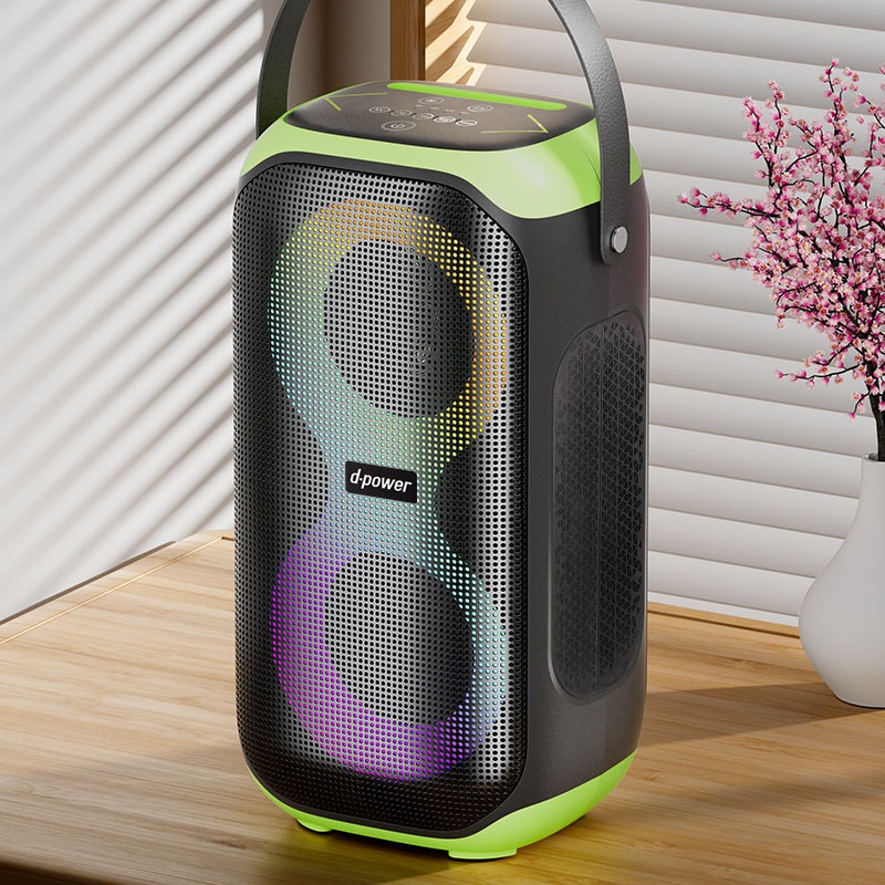 d-power Party1 ลำโพงบลูทูธ 80วัตต์ เบสเเน่น เสียงดี มีไฟ LED แถมฟรี!ไมค์ลอย อุปกรณ์ครบชุด ประกัน 1ปี - รูปที่ 2