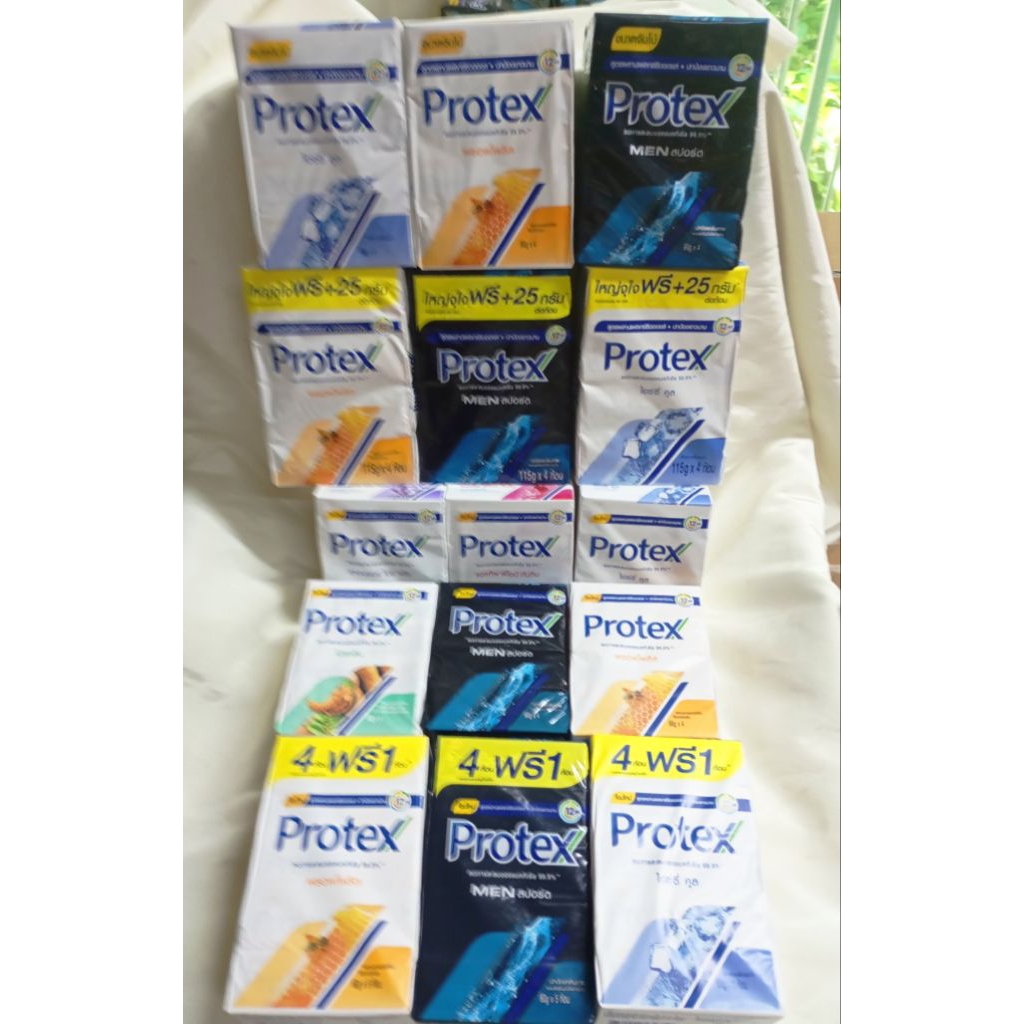 **พร้อมส่ง**สบู่โพรเทค Protex มี2ขนาด  [แพค 4 ก้อน 60 กรัม] และ สบู่โพรเทค Protex ขนาดจัมโบ้ [แพค 4 ก้อน 90 กรัม]
