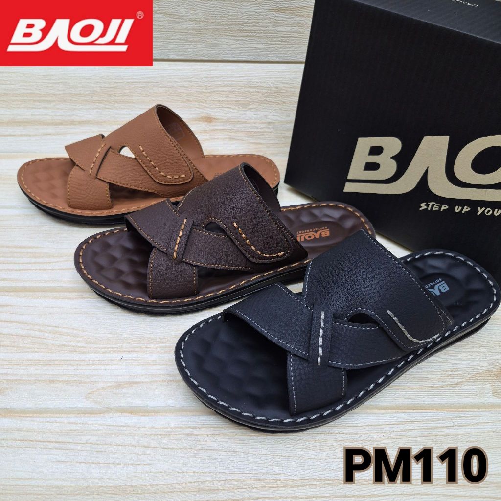 BAOJI PM110 รองเท้าแตะสวมชาย ไซส์ 39-44 (พื้นนุ่ม)