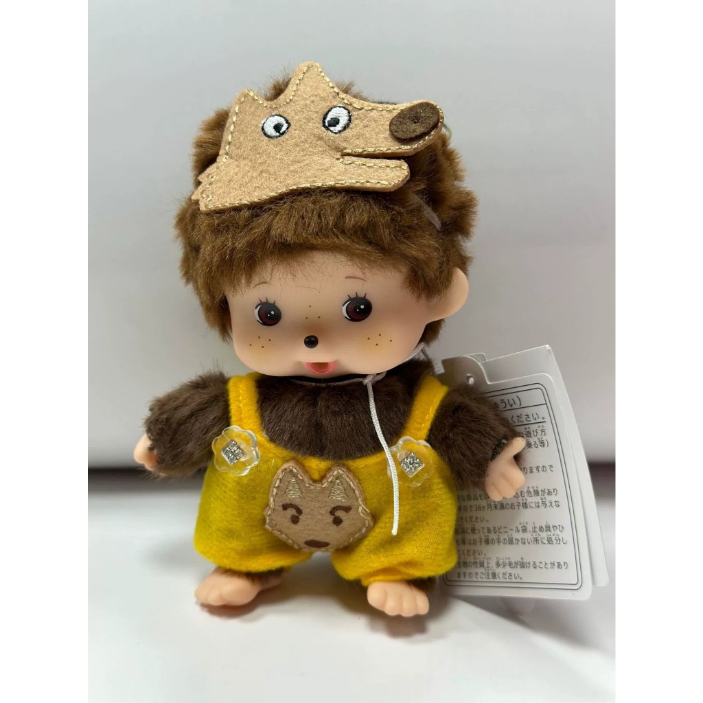 ตุ๊กตา Monchhichi Little Red Riding Hood ของแท้จากญี่ปุ่น ผ้ากันเปื้อน Monchhichi BB สีฟ้าและชมพู พวงกุญแจตุ๊กตา - รูปที่ 2