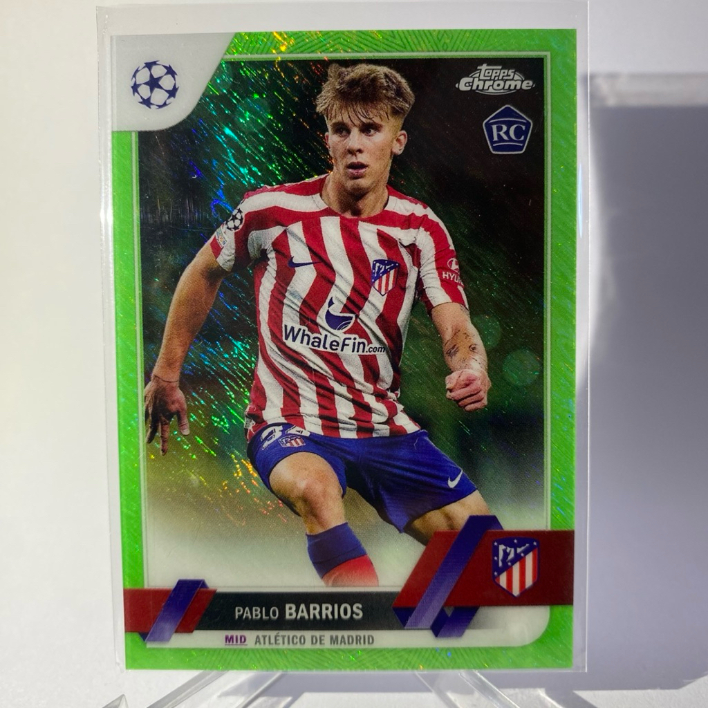 การ์ดนักฟุตบอล PABLO BARRIOS, RC , (กร์ด Run # 278/399), ATLETICO DE MADRID, TOPPS CHROME 2023