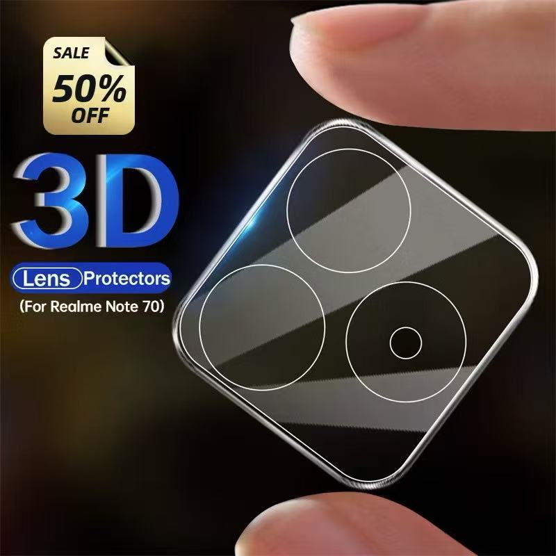 ฟิล์มครอบกระจกกล้อง 3D ฟิล์มกระจกเลนส์กล้อง สำหรับ OPPO Realme Note70