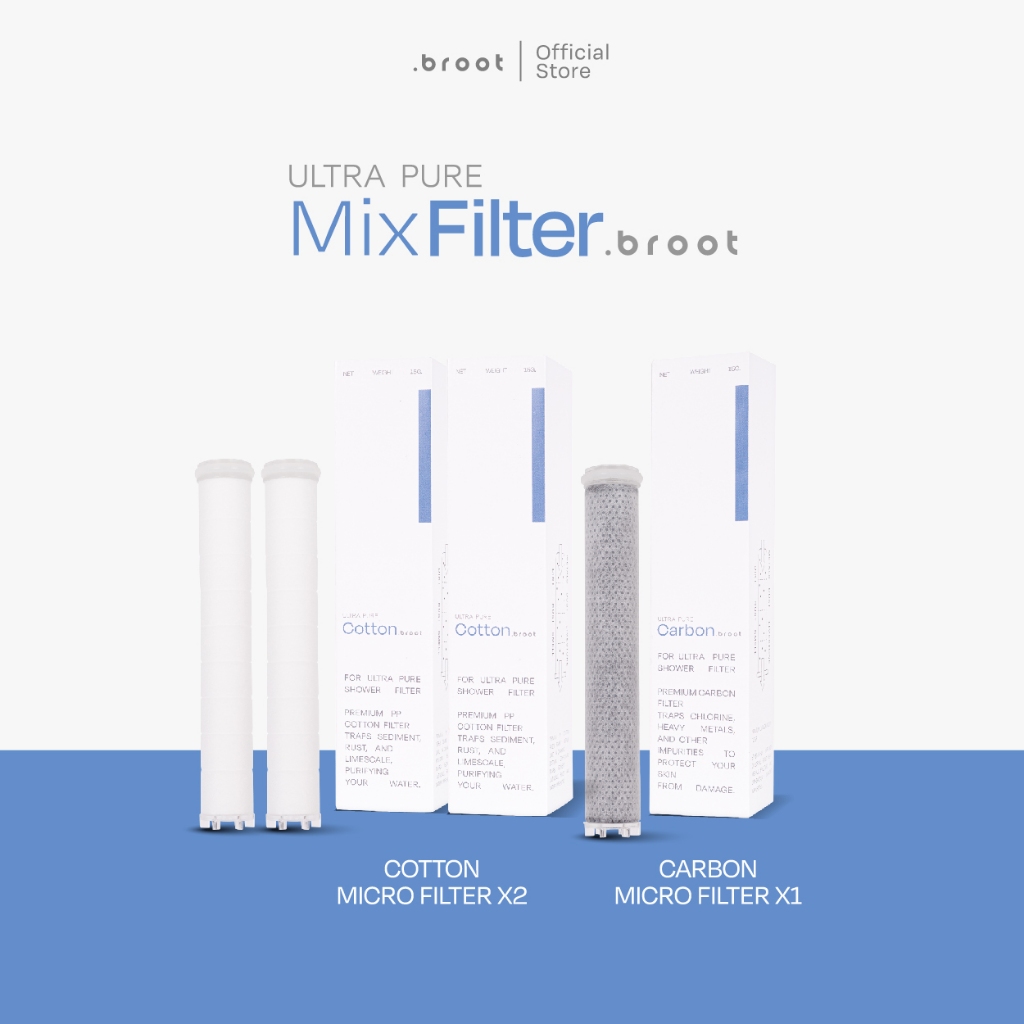 SET MIX FILTER FOR ULTRA PURE SHOWER [COTTON X 2 / CARBON X1]
