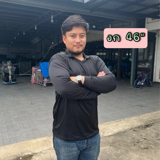 (เสื้อดำแพค 5 ตัว) เสื้อคอปก+คอกลม แขนยาว ผ้าไมโคร เกรดเอ ใส่สบาย