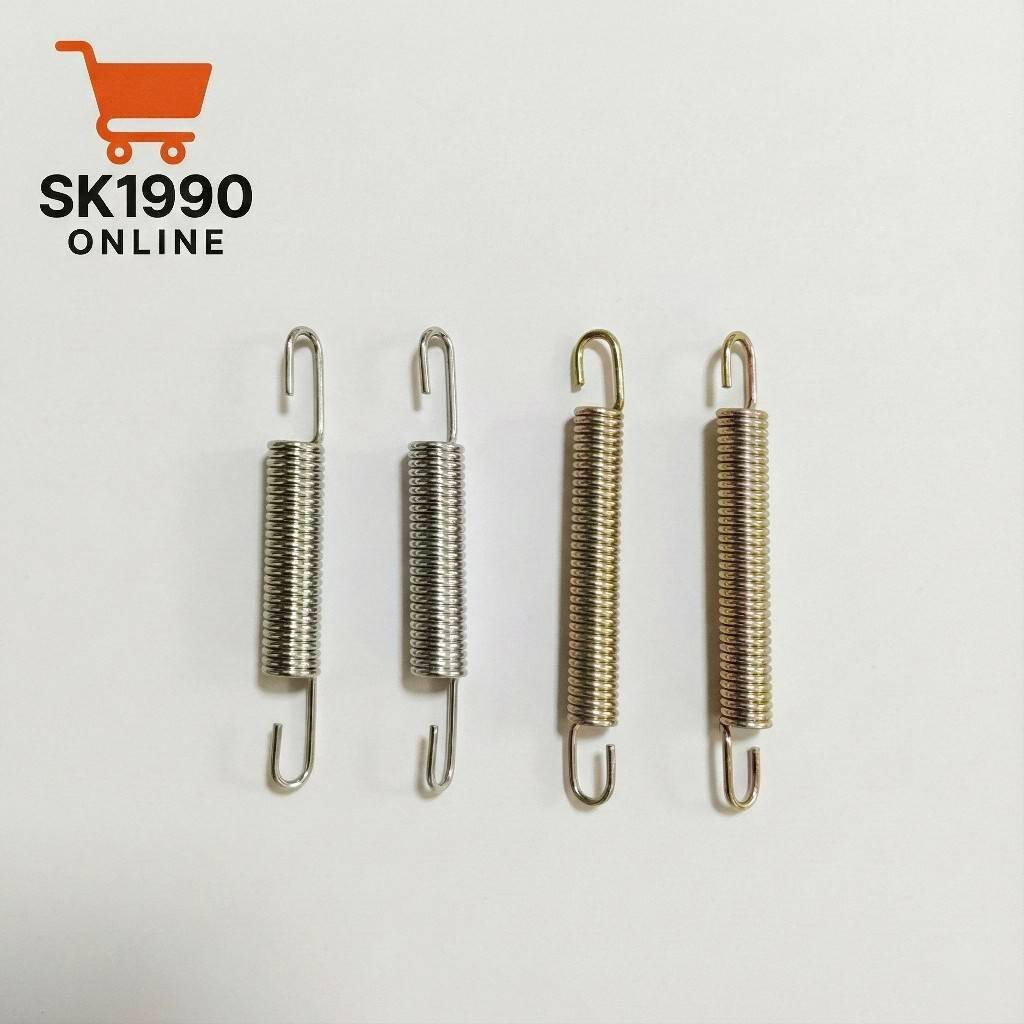 สปริงเกี่ยวท่อ 8.5 cm (ตัวยาว) มีสีเงิน/สีทอง สปริงยึดท่อไอเสีย สปริงคอท่อ สแตนเลส/ชุบแข็ง