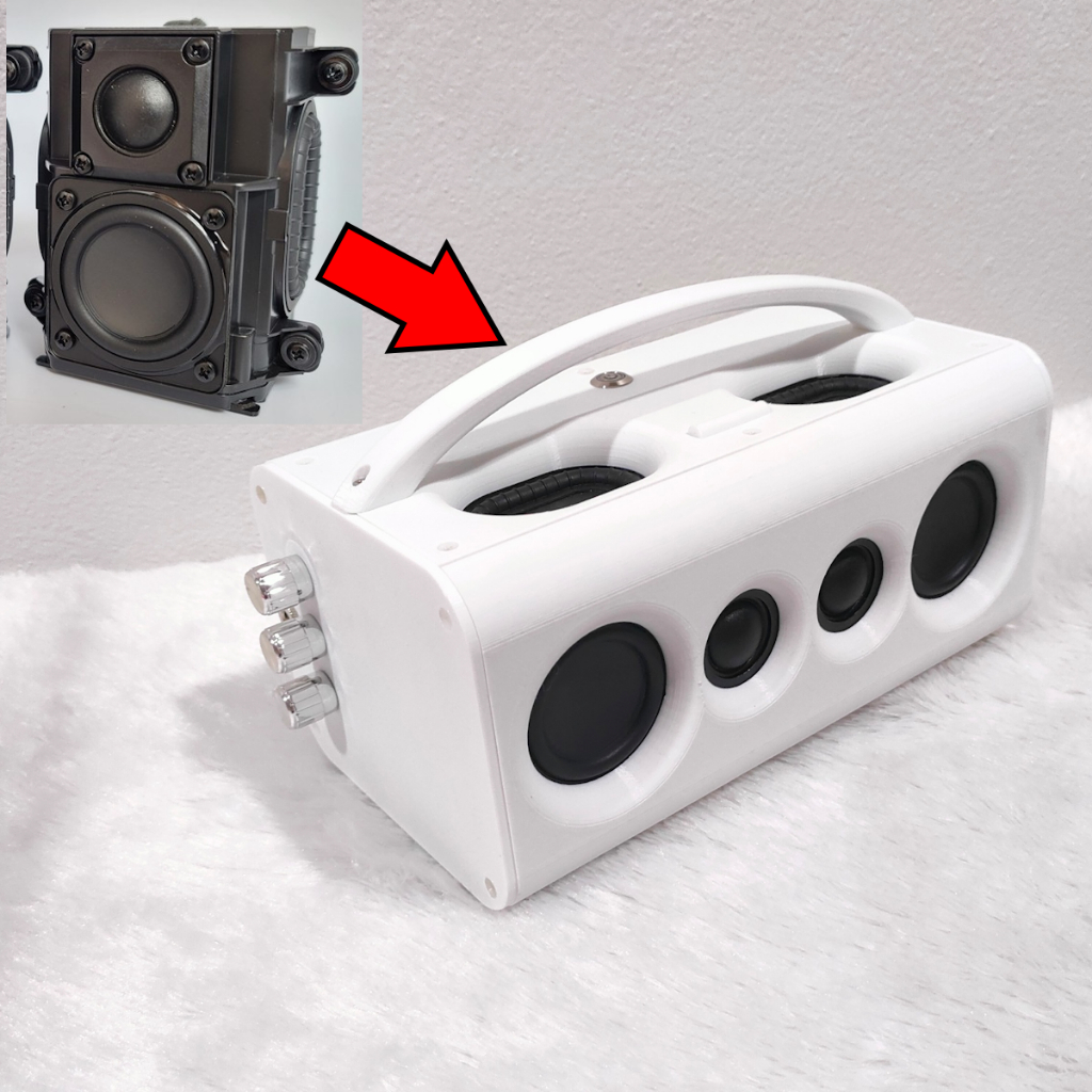 ตู้ลำโพงบูลทูธ (DIY Cover)Harman kardon ยอดฮิต ยึดกับหูเดิมๆได้เลย เฉพาะตู้ รูชาร์จ สวิตช์และนอต (ไม่รวมแบต ลำโพง แอมป์)