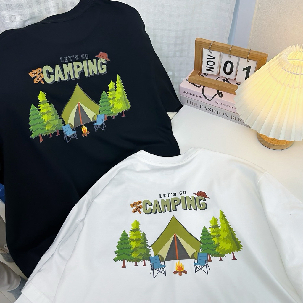 เสื้อยืดโอเวอร์ไซส์ ลาย CAMPING 🏕️