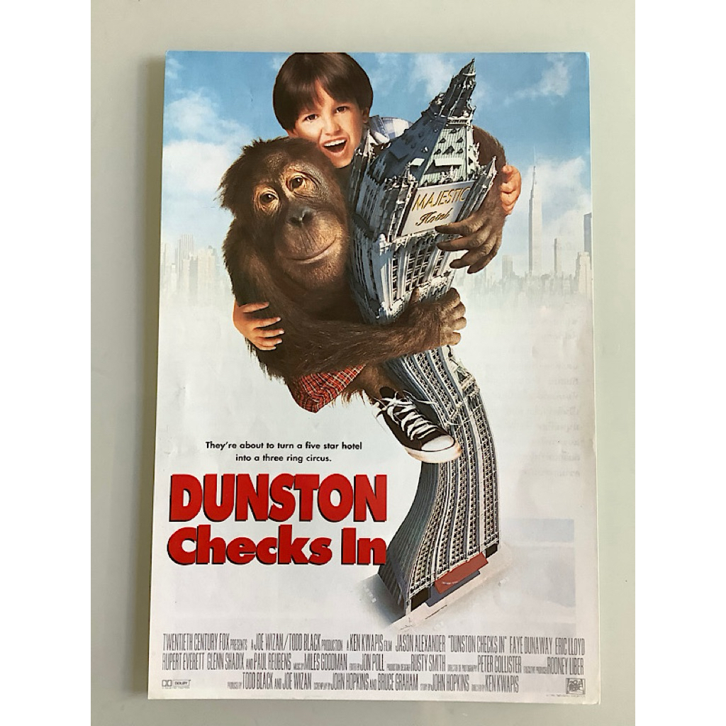 NO.0015  HANDBILL ใบปลิวแนะนำภาพยนตร์มือสอง DUNSTON CHECKS IN- 1996 20TH CENTURY FOX