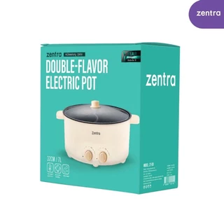 หม้อชาบูอเนกประสงค์ Zentra 2 ช่อง ขนาด ความจุ 7 ลิตร กำลังไฟ 2000W ดีไซน์มินิมอลentraz ZT-E01