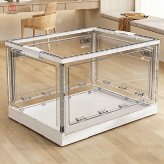 FORYO กล่องเก็บของ กล่องเก็บเสื้อผ้าพับได้ ผลิตจากพลาสติกใส …