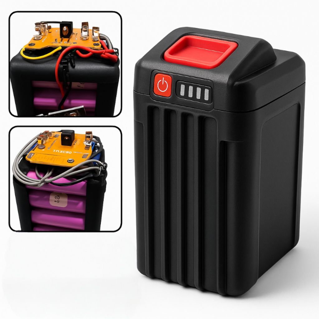 แบตประกอบ 🔥 แบตเตอรี่สว่านไร้สาย makita 21v 18v แบบ30เซลล์ ความจุ13ah มาพร้อม bms 90a และ active bal