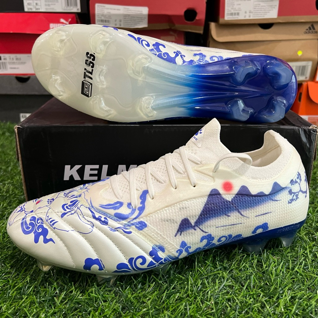 สตั๊ด รองเท้าฟุตบอล (เคลเม่) Kelme X TLSS FG Limited ตัวท๊อป หนังจิงโจ้